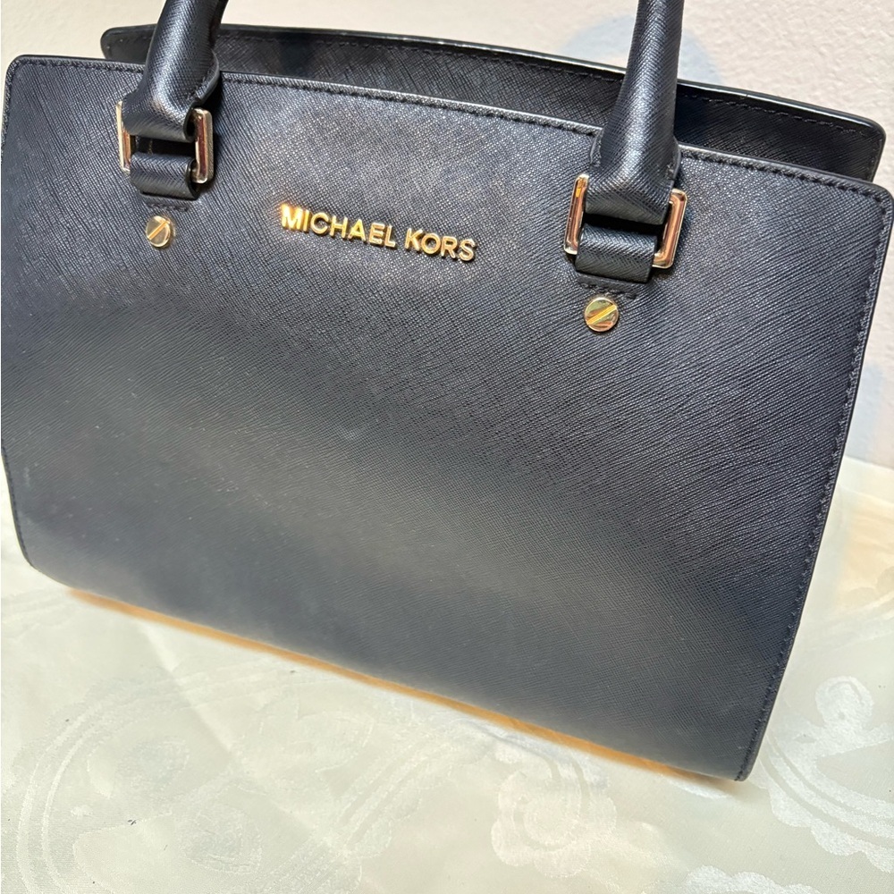 Michael Kors Black Selma Saffiano Leather Satchel - Picture 5 of 16